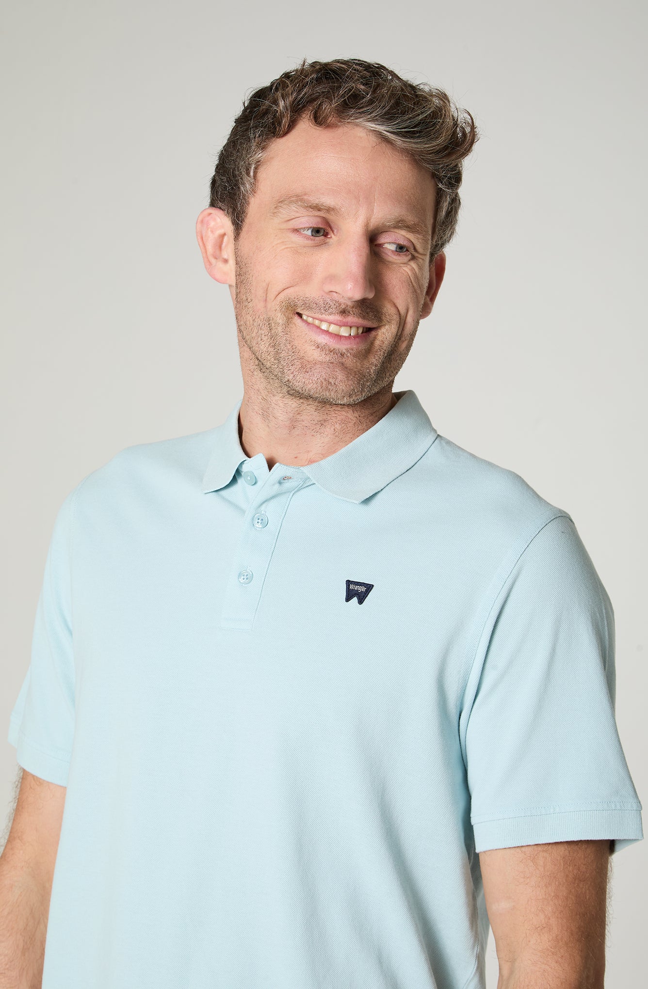 Polera Hombre Pique Regular Fit  Celeste