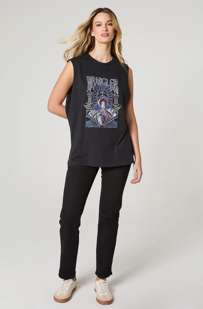 Polera Mujer Patch Regular Fit Negro