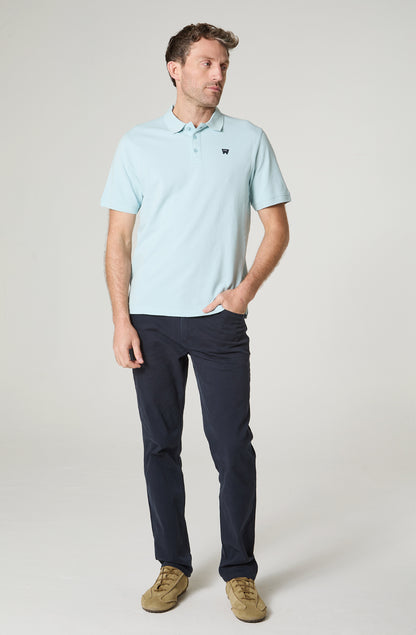 Polera Hombre Pique Regular Fit  Celeste