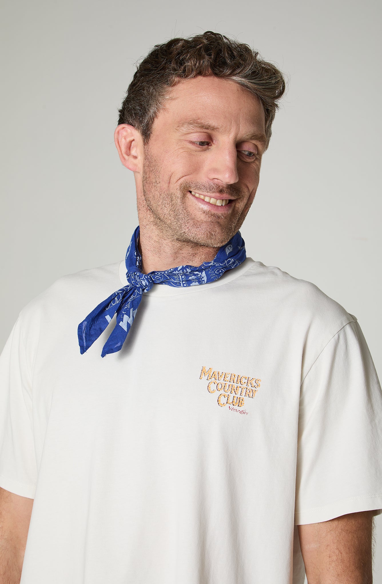 Polera Hombre Print Regular Fi Blanco