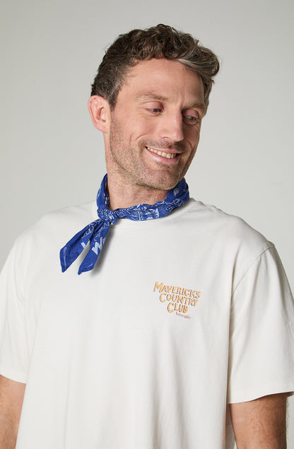 Polera Hombre Print Regular Fi Blanco