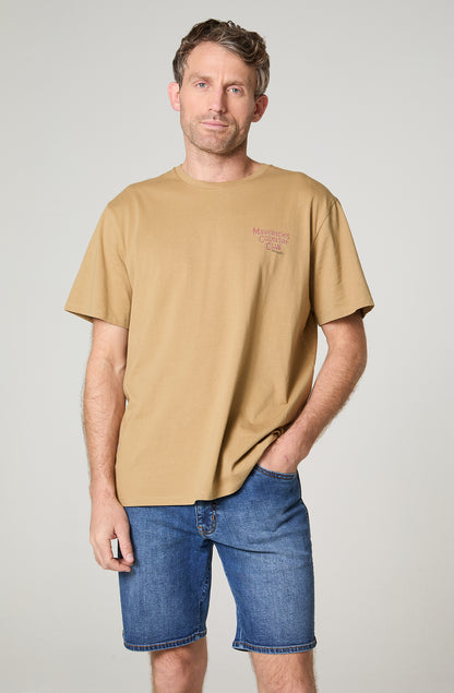 Polera Hombre Print  Regular Fit  Beige