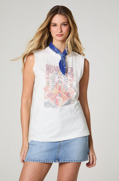 Polera Mujer Patch Regular Fit Blanco