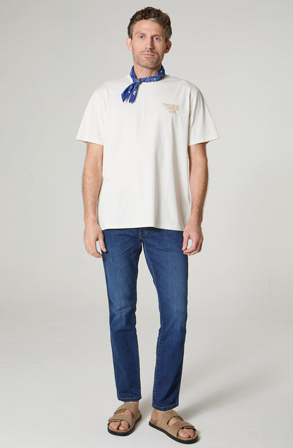 Polera Hombre Print Regular Fi Blanco