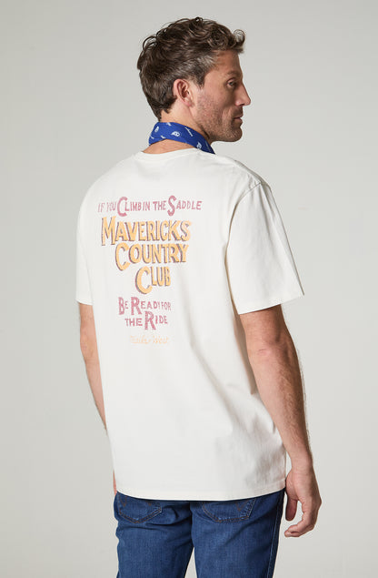 Polera Hombre Print Regular Fi Blanco