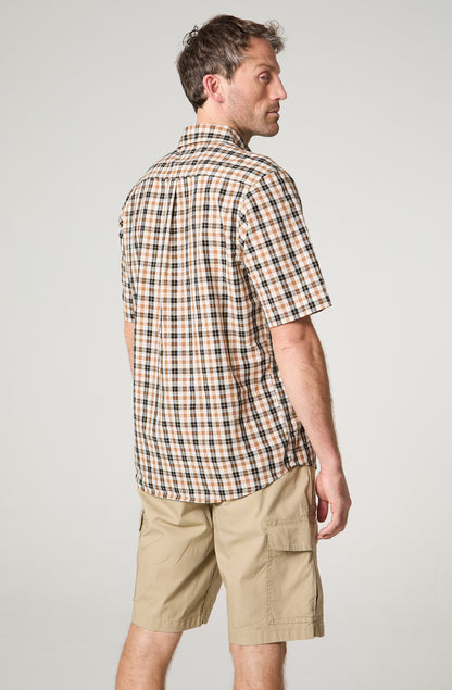 Jeans Hombre Loose Boot Regular Fit Check Cafés