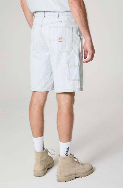 Short Hombre Relax Utility Celeste C/Rayas
