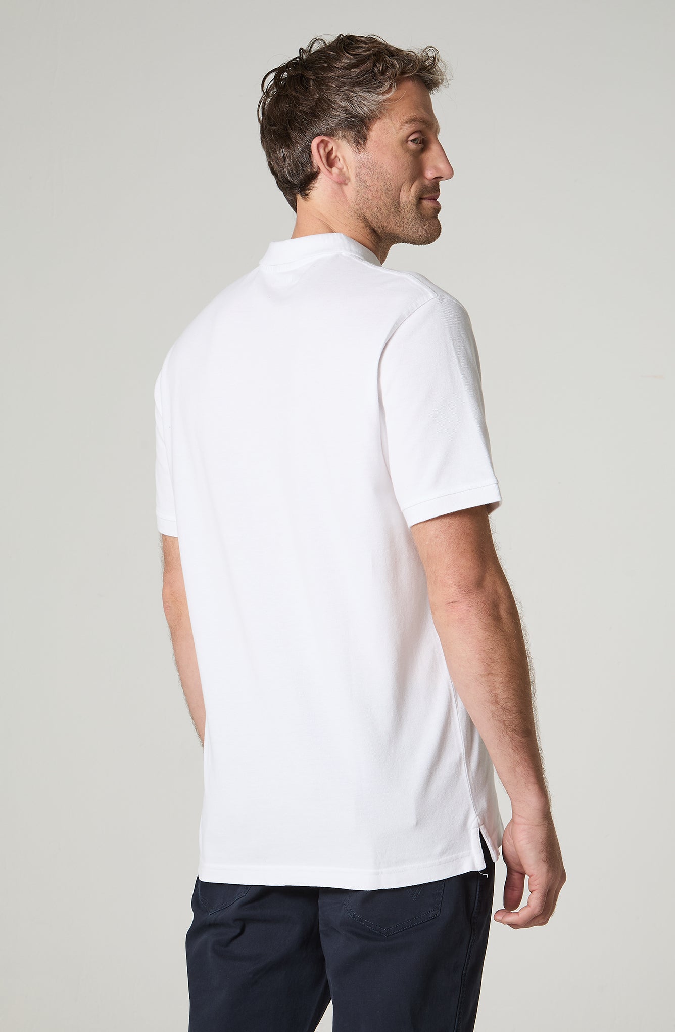 Polera Hombre Pique Regular Fit Blanco