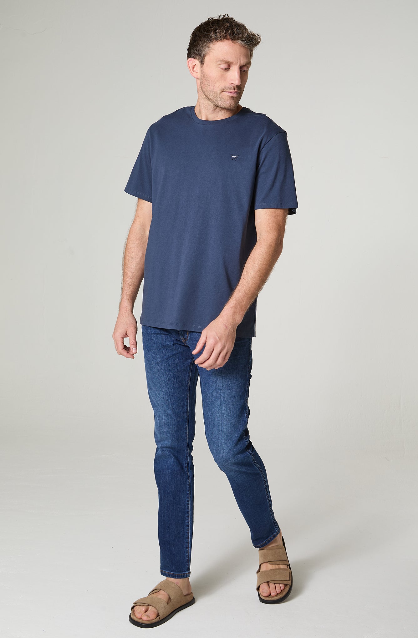 Polera Hombre Patch  Regular Fit Azul