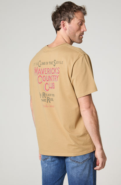 Polera Hombre Print  Regular Fit  Beige
