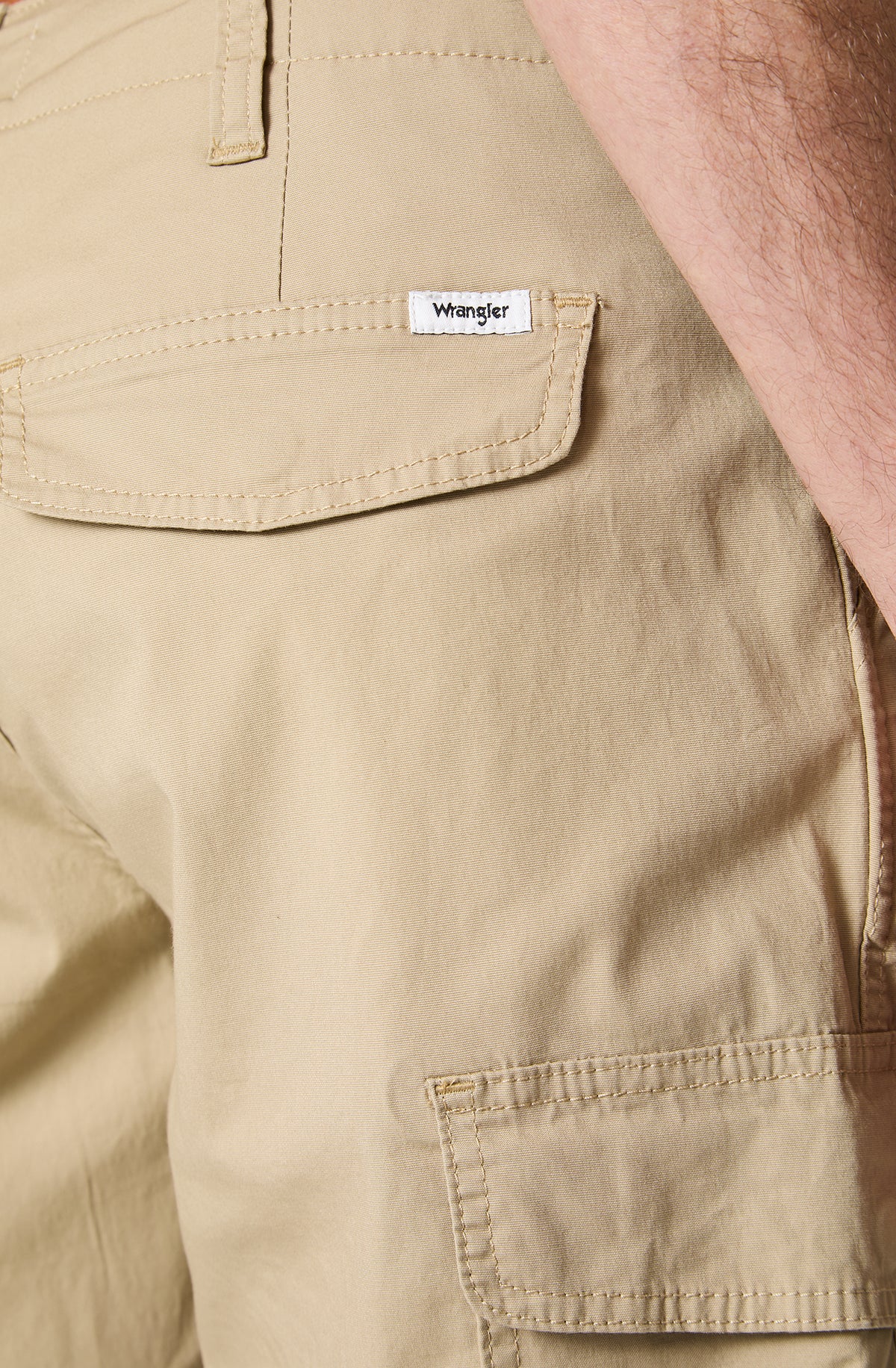 Short Hombre Cargo Regular Straight 100% Cotton Beige