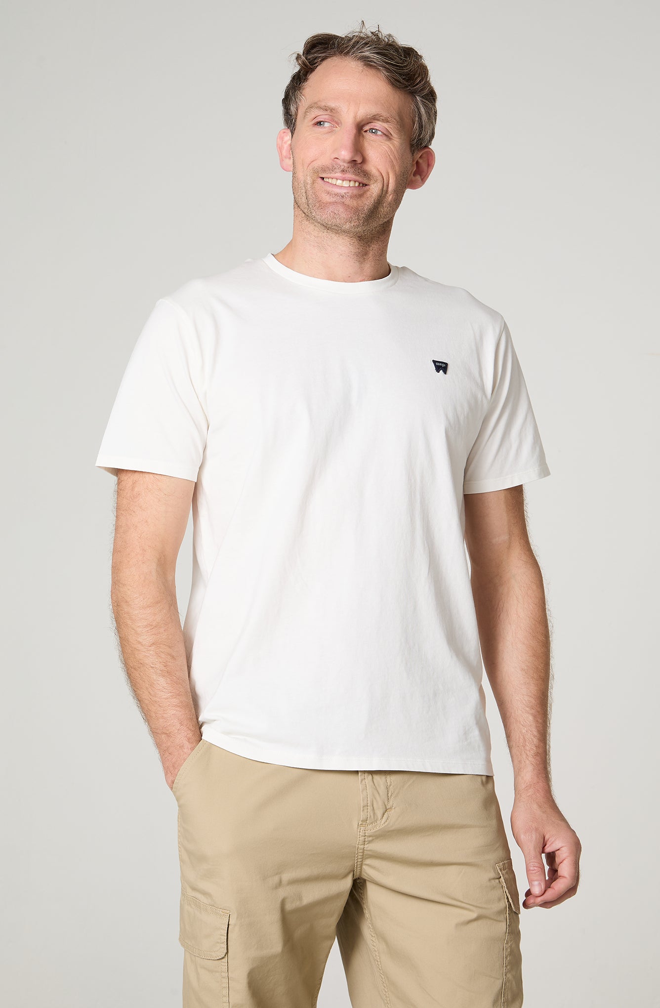 Polera Hombre Patch Regular Fit Blanco