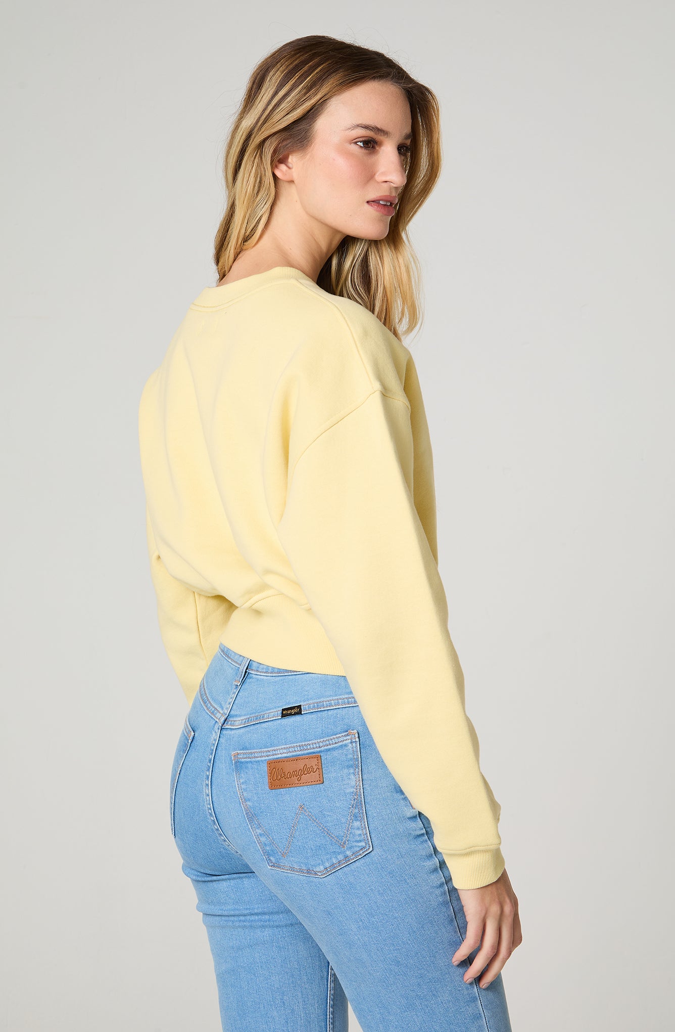 Poleron Mujer Cuello Redondo Relaxed Fit Amarillo