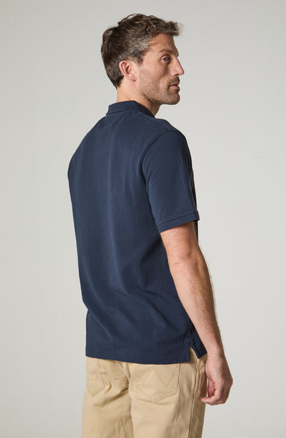 Polera Hombre Piqué M/C Regular Fit Azul