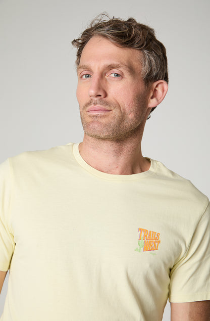 Polera Hombre Cuello Redondo Manga Corta Amarillo