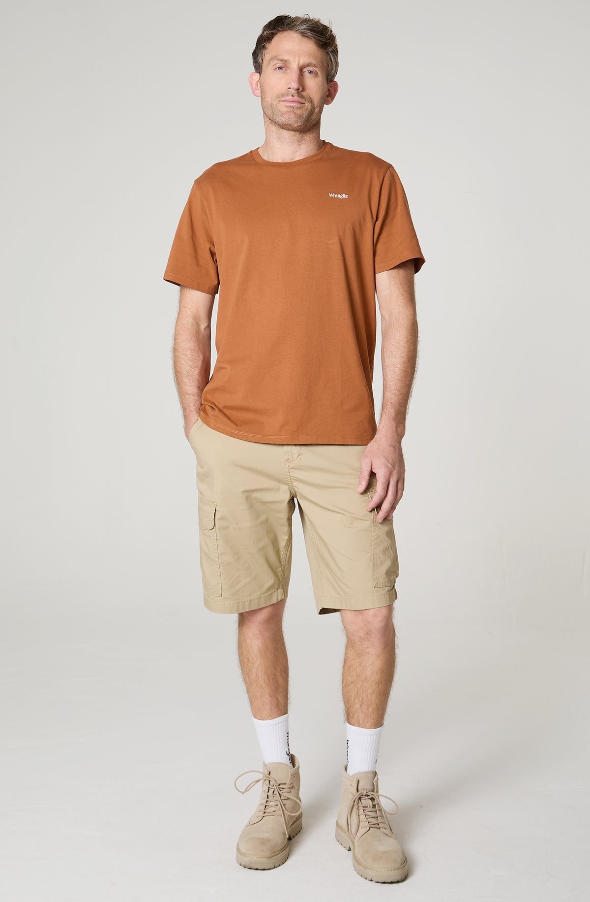 Short Hombre Cargo Regular Straight 100% Cotton Beige