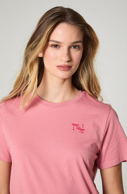 Polera Mujer Patch Regular Fit Rosado