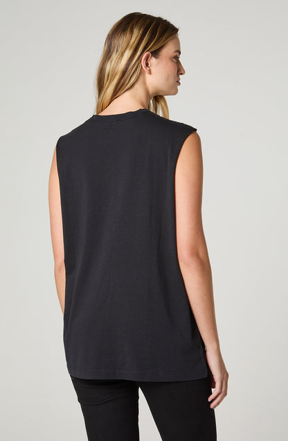 Polera Mujer Patch Regular Fit Negro