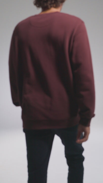 Polerón Hombre Crewneck Graphic Regular Café