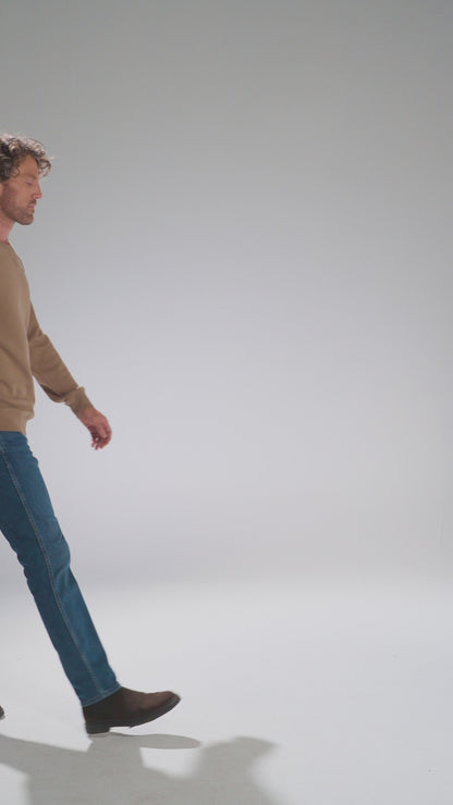 Polerón Hombre Crewneck Graphic Regular Beige